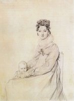 Madame Alexandre Lethiere, Born Rosa Meli, And Her Daughter, Letizia by Jean Auguste Dominique Ingres
