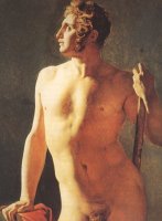 Male Torso by Jean Auguste Dominique Ingres