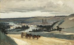 Panoramic View of Rouen by Jean Baptiste Camille Corot