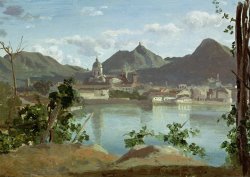 The Town and Lake Como by Jean Baptiste Camille Corot