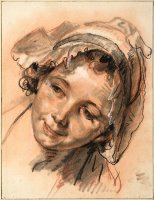 Head of Smiling Girl, C. 1765 by Jean-baptiste Greuze