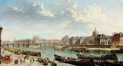 A View of Paris with The Ile De La Cite by Jean-baptiste Raguenet