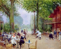 The Chalet du Cycle in the Bois de Boulogne by Jean Beraud