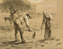 Peasants Planting Potatoes by Jean-Francois Millet