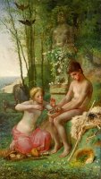 Spring (daphnis And Chloe) by Jean-Francois Millet