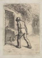 Study for Man with a Wheelbarrow by Jean-Francois Millet