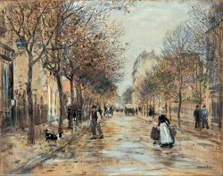 Street in Asnieres by Jean Francois Raffaelli