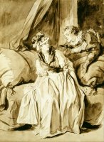 The Letter Or The Spanish Conversation by Jean Honore Fragonard