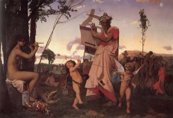 Bacchus And Cupid by Jean Leon Gerome