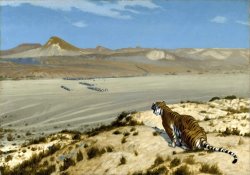 Tiger on The Watch by Jean Leon Gerome