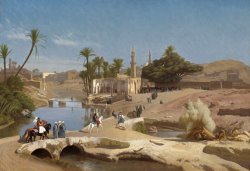 View of Medinet El Fayoum by Jean Leon Gerome
