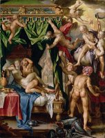 Mars And Venus Surprised by The Gods by Joachim Anthonisz Wtewael
