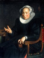 Portrait of Christina Wtewael Van Halen (1568 1629) by Joachim Anthonisz Wtewael