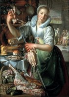 The Kitchen Maid by Joachim Anthonisz Wtewael