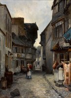 A Street in Landerneau by Johan Barthold Jongkind