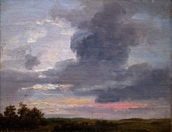 Cloud Study Over Flat Landscape by Johan Christian Dahl