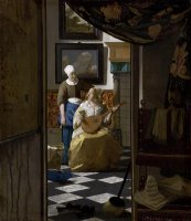 The Love Letter by Johannes Vermeer