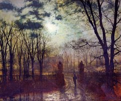 At The Park Gate by John Atkinson Grimshaw