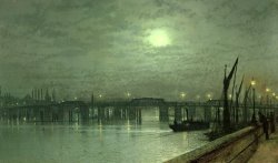 Battersea Bridge by Moonlight by John Atkinson Grimshaw