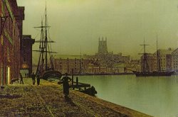 Gloucester Docks by John Atkinson Grimshaw