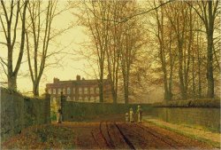 Going to Church in Autumn 1888 by John Atkinson Grimshaw