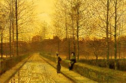 In the Golden Gloaming by John Atkinson Grimshaw
