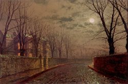 Moonlit Street Scene 1882 by John Atkinson Grimshaw