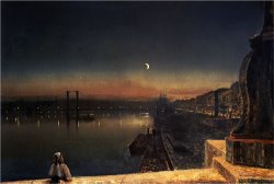 Rouen at Night From The Pont De Pierre 1878 by John Atkinson Grimshaw
