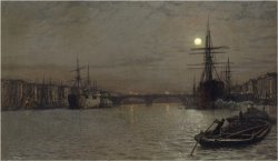 The Pool And London Bridge at Night 1884 by John Atkinson Grimshaw