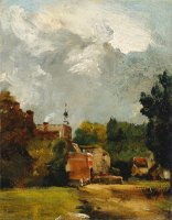 East Bergholt Church by John Constable