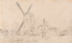 Landscape with Windmill by John Constable