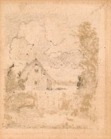 Study for Cottage in Cornfield, East Bergholt by John Constable