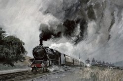 Steam Train at Garsdale - Cumbria by John Cooke