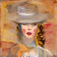 Woman with Hat I by John Douglas