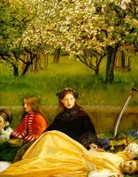 Apple Blossoms (spring) Detail I by John Everett Millais