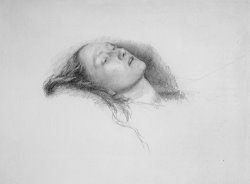 Elizabeth Siddal Study for Ophelia by John Everett Millais