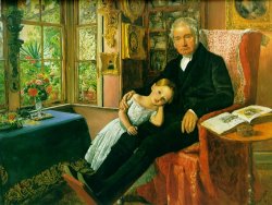 James Wyatt And His Granddaughter Mary by John Everett Millais