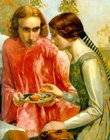 Lorenzo And Isabella Detail by John Everett Millais