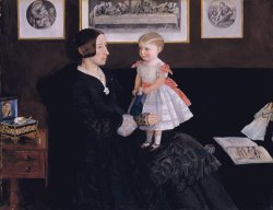 Mrs James Wyatt Jr And Her Daughter Sarah by John Everett Millais