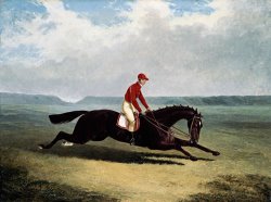 The Baron with Bumpy Up, at Newmarket by John Frederick Herring