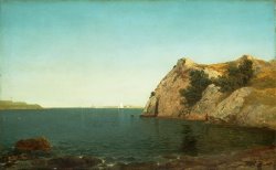 Beacon Rock Newport Harbour by John Frederick Kensett