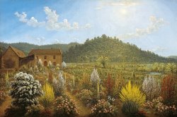 A View of The Artist's House And Garden, in Mills Plains, Van Diemen's Land by John Glover