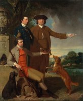 Self Portrait with His Father And His Brother by John Hamilton Mortimer