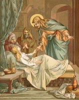 Jesus Raising Jairus's Daughter by John Lawson