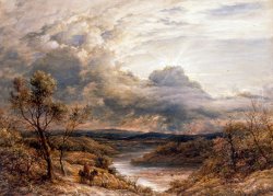 Sun behind Clouds by John Linnell