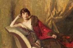 Countess Michael Karolyi reclining on a divan by John Quincy Adams