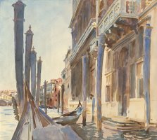 Gondola Moorings on The Grand Canal by John Singer Sargent