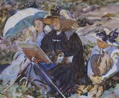 Simplon Pass: The Lesson by John Singer Sargent