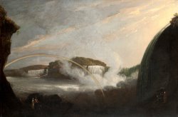 Niagara Falls From Below The Great Cascade on The British Side, 1808 by John Trumbull