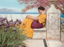 'under The Blossom That Hangs on The Bough' by John William Godward